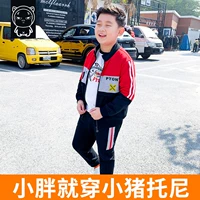 小猪托尼 Спортивный костюм, куртка, весенний комплект для мальчиков, тренд сезона, детская одежда, большой размер