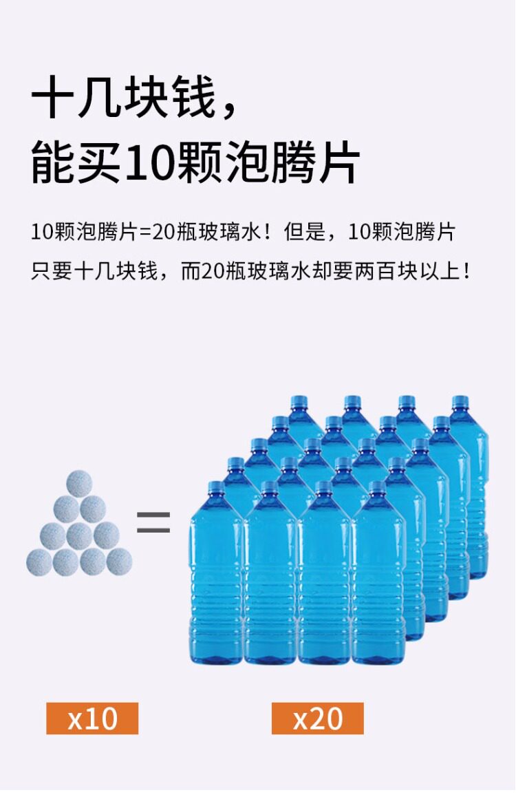 璃水汽车用雨刮精泡腾片浓缩夏季强力去污液四