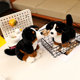 Simulated Bernese Mountain Dog Cute Herding Dog Puppy Plush Toy Bernese Mountain Dog Doll for Children