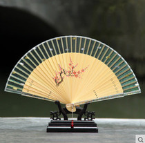 Hand Painted Female folding fan Summer Hanfu Dance China Fan Silk Folding Fan Ancient Wind Small Gift Craft Fan