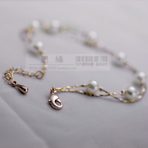 Red Apple thương hiệu đôi vòng tay ngọc trai nữ ngọt ngào Nhật Bản và Hàn Quốc gió Nhật Bản và Hàn Quốc thời trang vòng chân đa năng nữ hoang dã - Vòng chân lắc chân nữ 10k