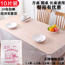 Disposable Table Cloth Plastic Square Waterproof Table Cloth Hotel Table Red Plastic Table Cloth Home Transparent Table Cloth