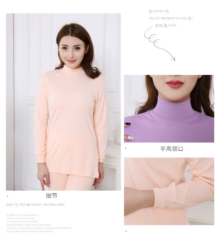 Ligong Minqiu thương hiệu cotton nửa cao cổ áo ấm của phụ nữ áo sơ mi top (top)