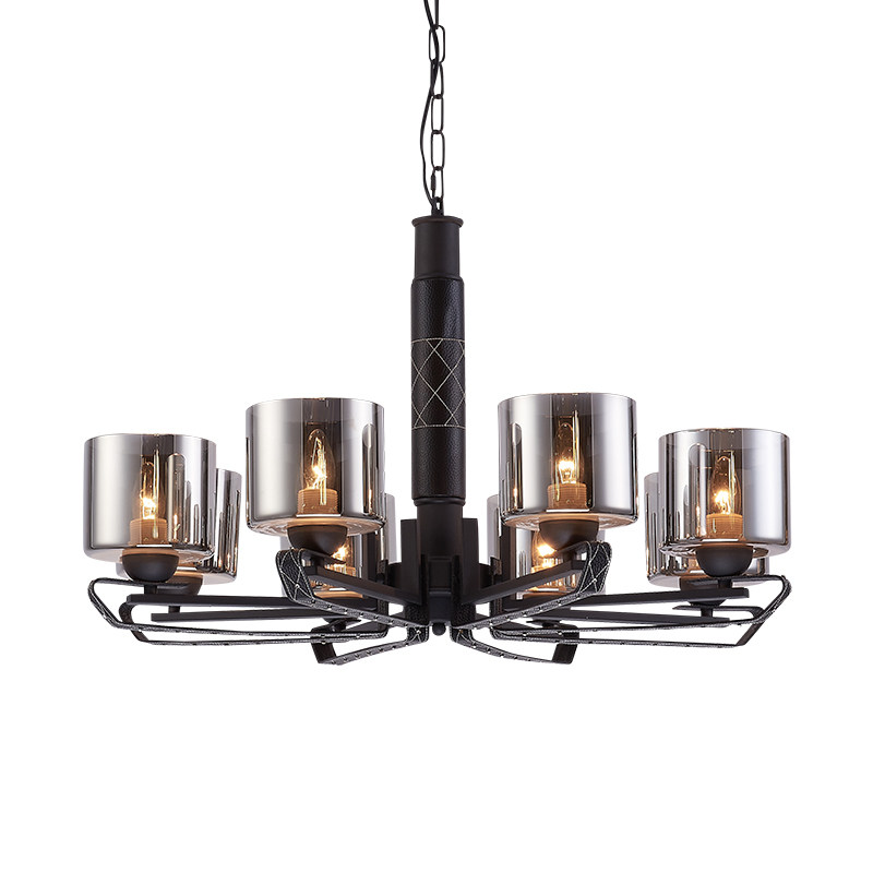 PORT-STYLE LIGHT LAVISH LIVING ROOM PENDANT LAMP BLACK GLASS COVER FOR EXPORT LEATHER LAMP REAR MODERN LIGHT LAVISH BEDROOM LIGHT 2019 PARAGRAPH