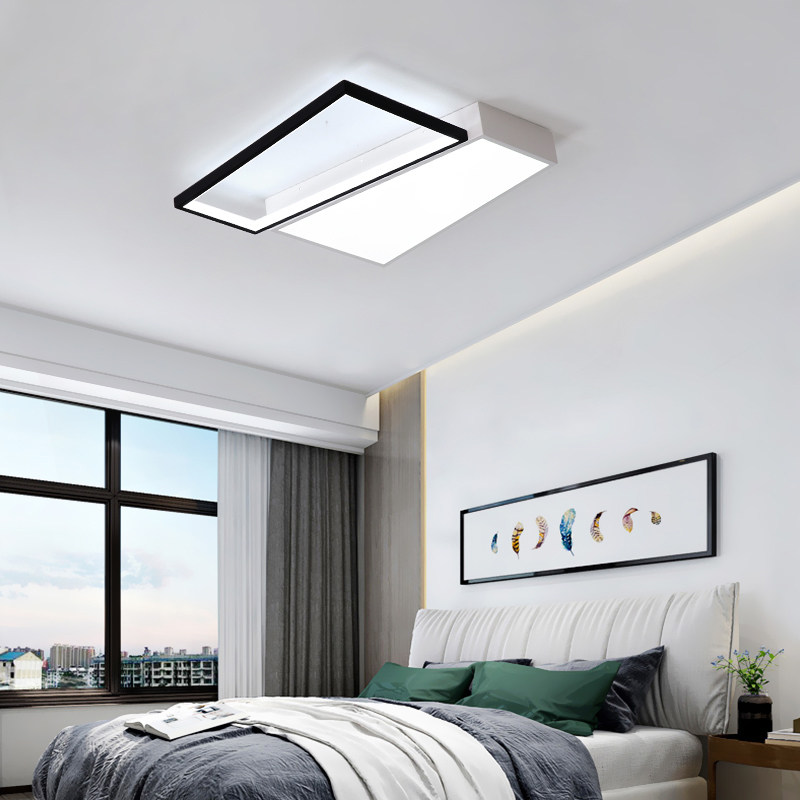 LED ceiling light master bedroom light modern minimalist geometric creative square study light 2019 new net red light