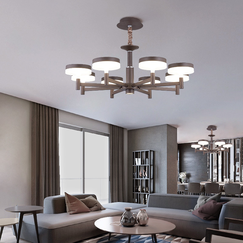 2021 new living room light bedroom dining room led dimming discoloration Anti-mosquito seal lampshade Atmosphere Nordic light lavish