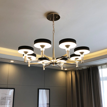 Nordic living room chandelier Low floor high-grade light luxury gold ceiling lamp Modern model room high-grade led bedroom lamp