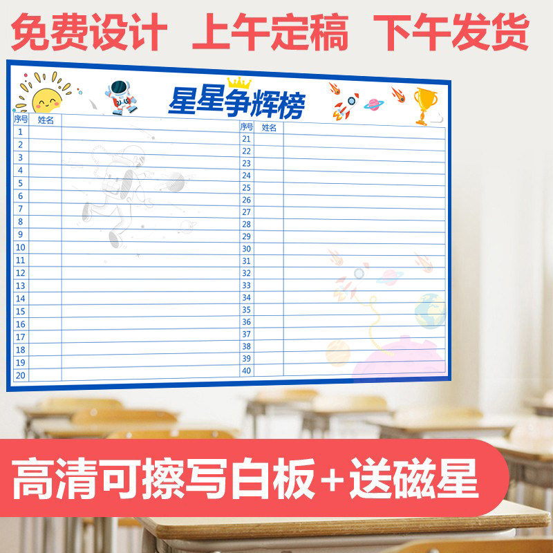 In 2022 you chased me in a rush to review the bar wall sticker Custom student points Table Iron Sex blackboard paste Classroom Decorative Wall Sticker