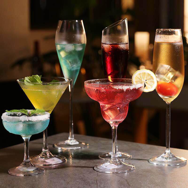 Unleaded Crystal Glass Cocktails Martenney Cup Margaritas Cup Champagne Glass Bar Red Wine Glasses Wine Glasses