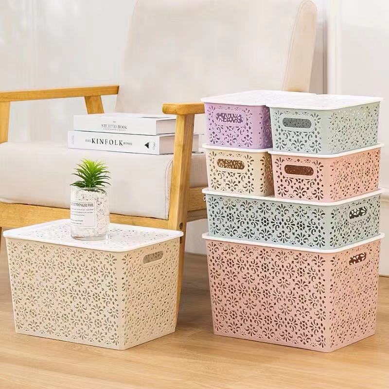Cosmetic Storage Box Finishing Box Plastic Lingerie Box Containing home Desktop drawers Teenage Hearts Dust-proof Large Number