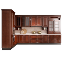 Sophia integrated kitchen kitchen cabinet integrated custom quartz stone countertop open island decoration retro duke