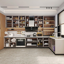Sofia Decoration Cabinet Customized Kitchen Integrated Cabinet Stove Cabinet Integrated Quartz Stone Countertop Open Nilan