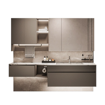 Sofia Azure Light Luxury Bathroom Customized Bathroom Cabinet Hand Washing Face Washing Basin Ceramic Integrated Basin Combination