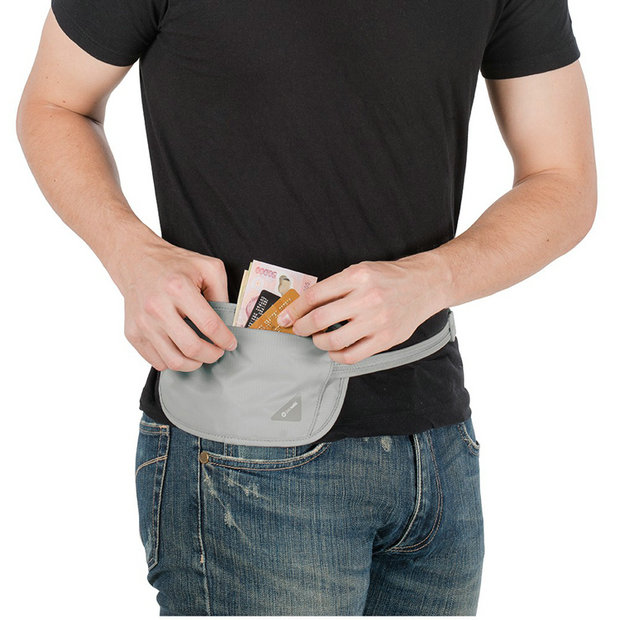 Chính hãng Pacsafe nâng cấp phiên bản nâng cấp chống trộm gói tài liệu vô hình gói hộ chiếu ở nước ngoài túi du lịch - Túi 	túi đeo hông đựng dụng cụ	