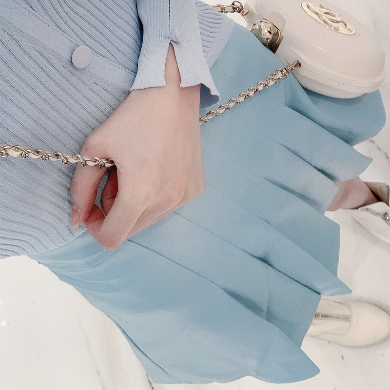 (Discount area does not return) greasy Puskin skirt ins Super fire elegant wind skirt