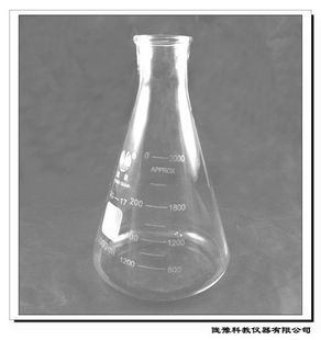 华燕化玻仪器  三角烧瓶2000ml  冲五钻