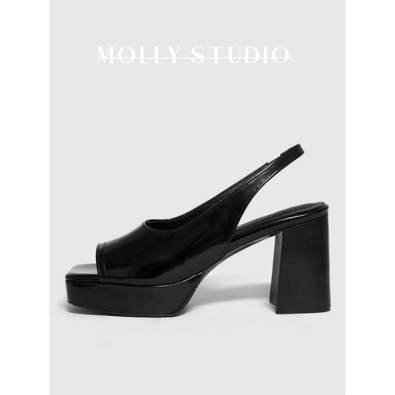 Han Suhy's Same Style~ High-Heeled Sandals, Soft and Comfortable for Women, 2026 Spring and Summer New Style, Black Versatile Women's Shoes for Outdoor Wear