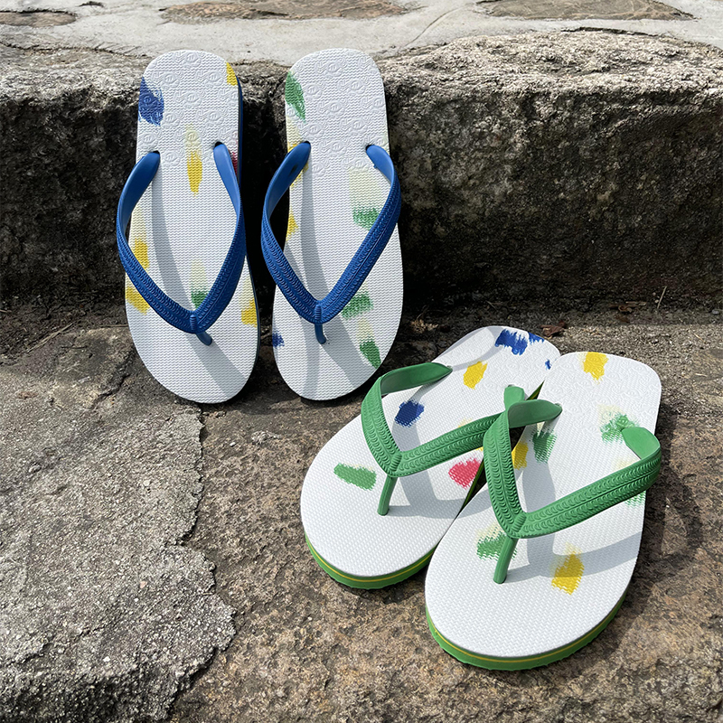 Foreign Trade Men's Flip-Flops Casual Beach Surfing Thailand New Waterproof Non-Slip Fashion Amazon Graffiti Slippers