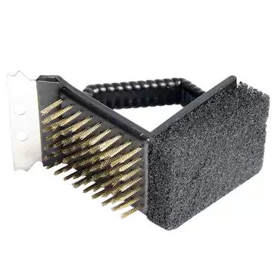 Barbecue oven accessories barbecue cleaning brush three-in-one iron brush scraper washing grill cleaning brush oven brush