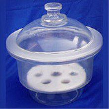 玻璃白色干燥器  附瓷板300mm加厚高硼硅 华鸥正品