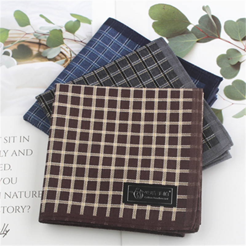 Spring men's cotton handkerchief cotton sweat-absorbing square towel Sweat-wiping handkerchief boutique special holiday gifts