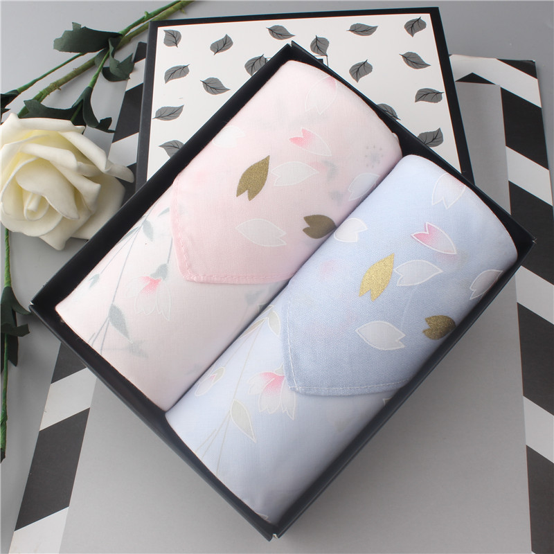 Dreamy floral thinly printed lady full cotton handkerchief and wind pure cotton handkerchief with a sweaty box for a festive delivery 
