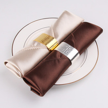 High-end napkin pads hotel napkins silk-cloth wiped cups fabric fabrics West restaurant model house American napkloth