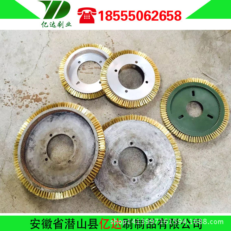Stereotyped brush wheel nylon pig dye dyed aluminum alloy disc printing press press edge brush brush