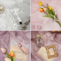 Oil painting gauze Net red photo background cloth jewelry gourmet nail art advanced photography decoration ins photo props