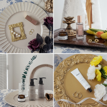 Retro tray photo props ins Wind Storage small ornaments Net Red Gourmet cake decoration photography background