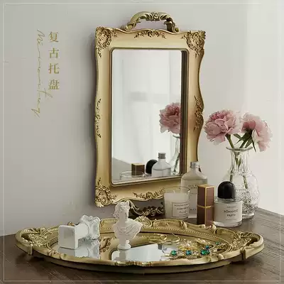復古鏡子託盤裝飾拍攝網紅攝影擺件小飾品擺拍背景ins風拍照道具