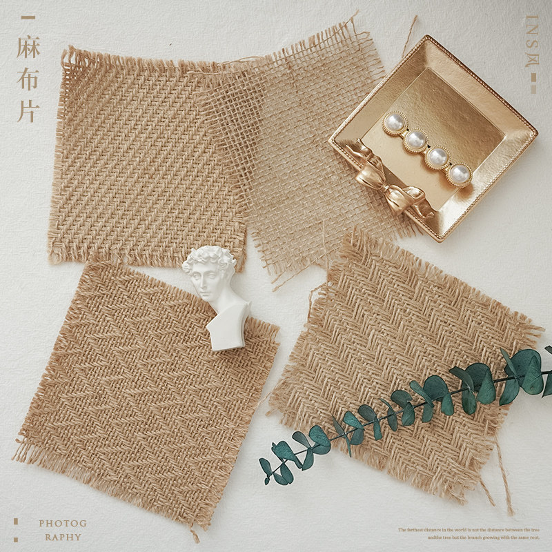 Hemp Cloth Mat Photo Props Ins Wind Korea Photography Props Swing Piece Ornament Swing Beat Net Red Shooting Background Cloth