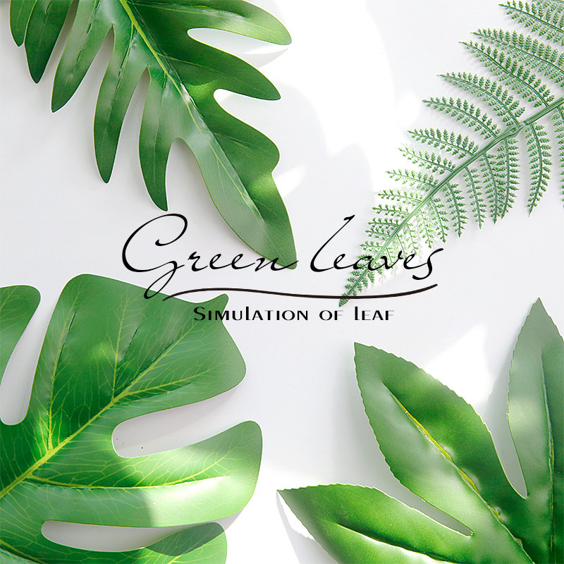 Simulated leaves photography props in nail food photography props background decoration decoration shooting props