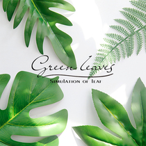 Simulation leaf photo props ins Nail art food photography props Background swing shooting decoration shooting props