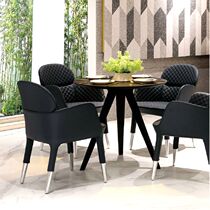 Creative design Nordic small flat round dining table sales Office three-legged negotiation table 80cm round modern minimalist home