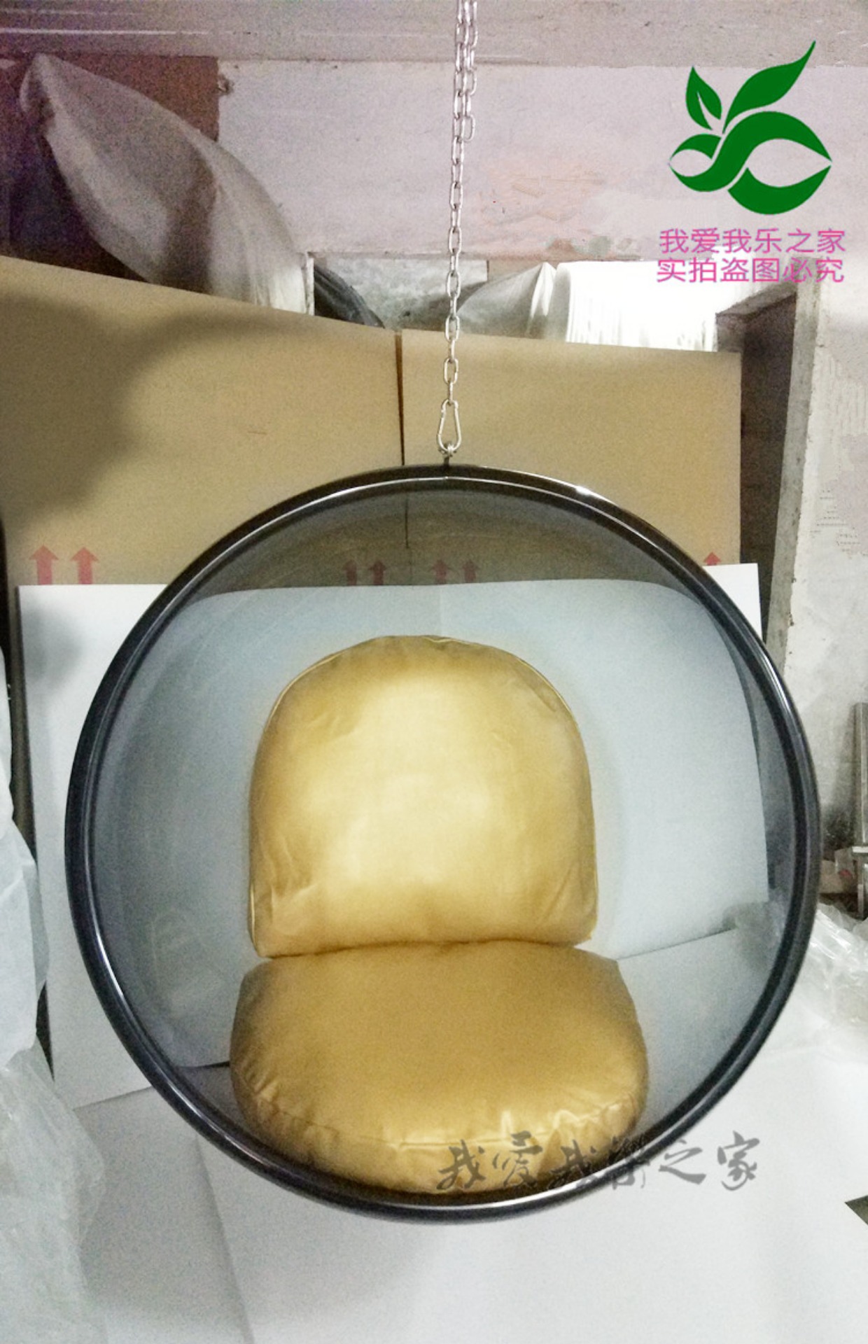 Nghệ thuật thiết kế nội thất sáng tạo bong bóng ghế không gian màu đen ghế treo acrylic treo giỏ đu giải trí bán cầu ghế - Đồ nội thất thiết kế ghe chiavari giá rẻ