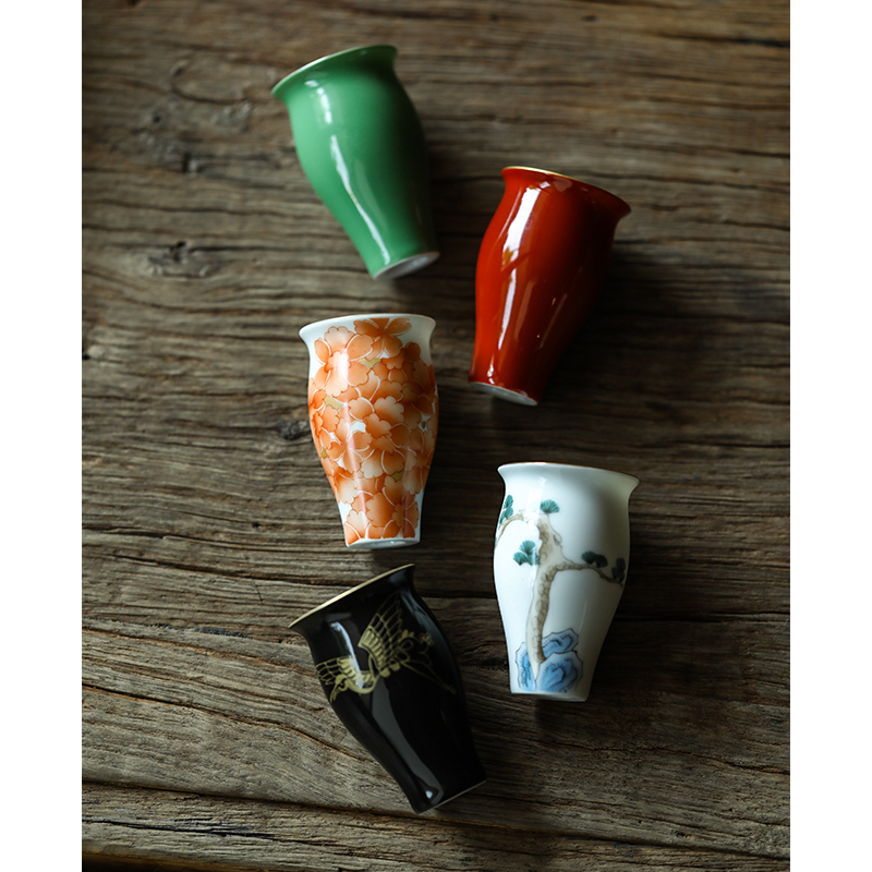 (Free and Happy) Outer Mountain Ware Hidden Fragrance Cup Set Cup Gift Box Begonia Flower Black Coral Red Fruit Green Pine