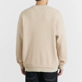 Абрикосовый зимний свитер, трендовая трикотажная рубашка, круглый воротник, увеличенная толщина