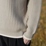 Демисезонный свитер, удерживающий тепло лонгслив, увеличенная толщина, круглый воротник, свободный крой