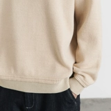 Абрикосовый зимний свитер, трендовая трикотажная рубашка, круглый воротник, увеличенная толщина