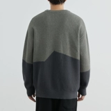 Утепленный демисезонный трикотажный свитер, круглый воротник, оверсайз