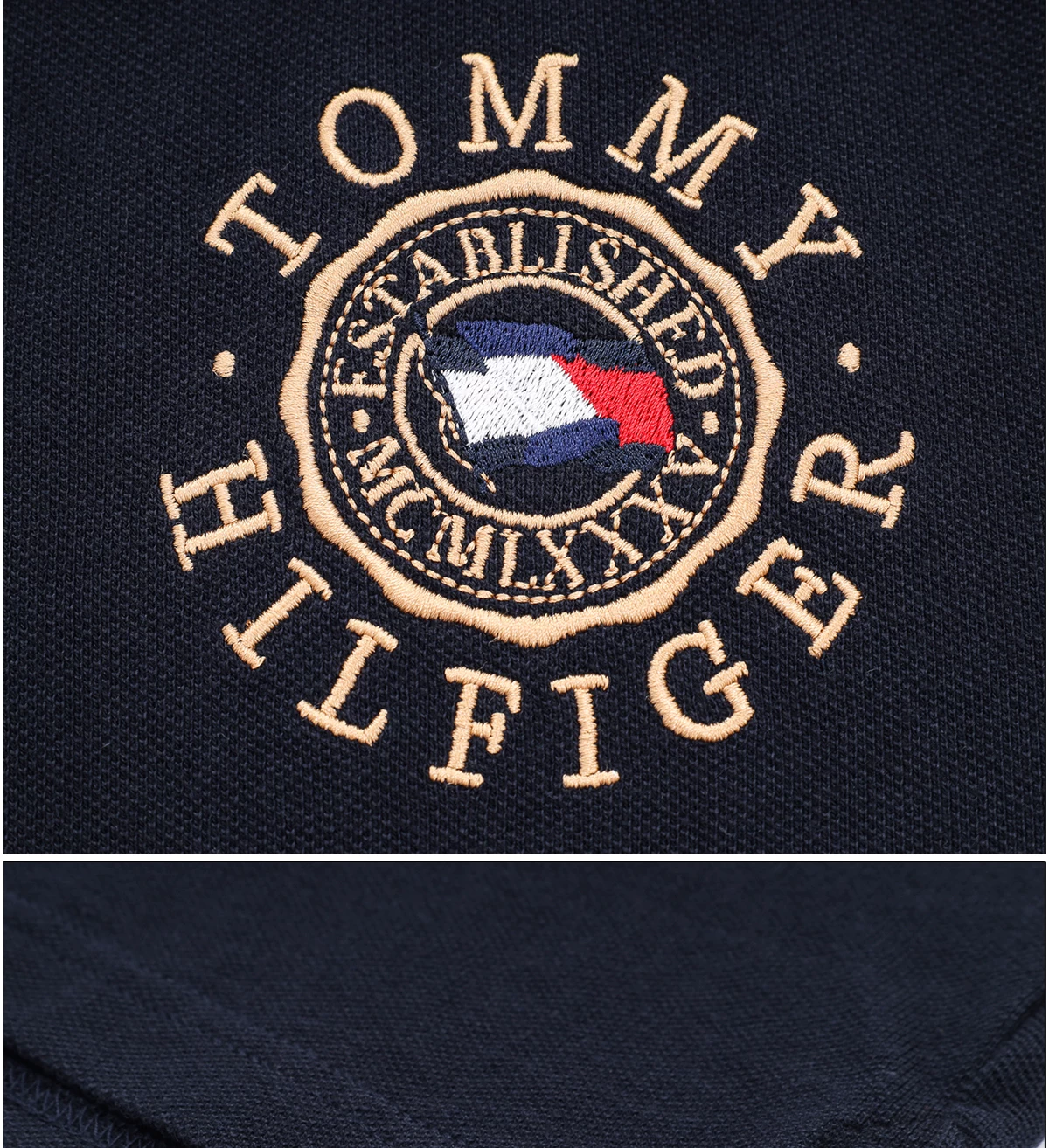 Tommy Hilfiger, хлопковое поло, футболка, США, с вышивкой