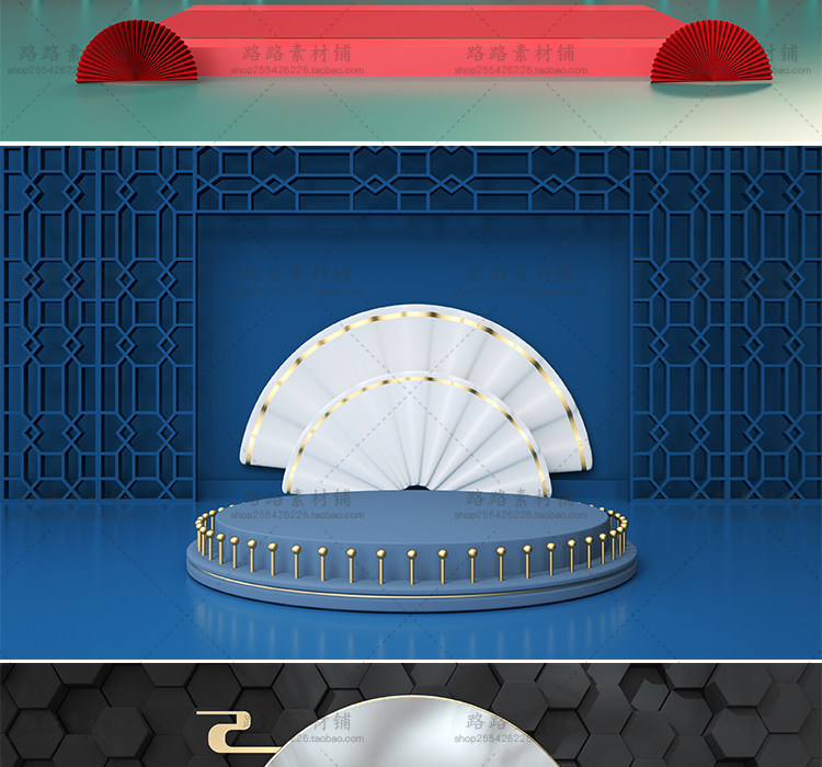 模型-C4D国潮场景模型精选集，110个C4D文件+PSD文件+JPG预览图插图55小新卖蜡笔