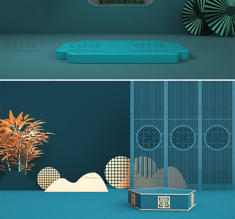 模型-C4D国潮场景模型精选集，110个C4D文件+PSD文件+JPG预览图插图30小新卖蜡笔