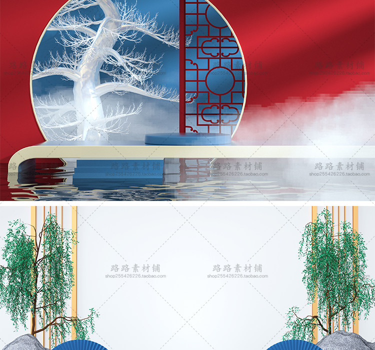 模型-C4D国潮场景模型精选集，110个C4D文件+PSD文件+JPG预览图插图70小新卖蜡笔