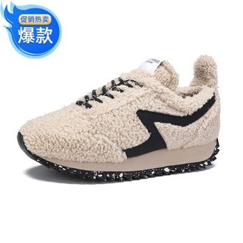 New winter products launched, sports and leisure matching, high-quality warm women's shoes, original design, boutique lace-up shoes, recommended