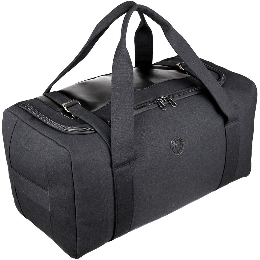 Heavy canvas large capacity travel bag handbag pack pack pack self - driving the black card of men and women to 70 liters
