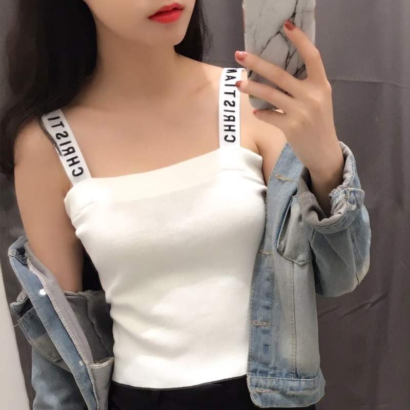 Mùa thu và mùa đông cộng với nhung dày áo yếm nữ bên trong áo thun chữ yếm áo vest mặc áo sơ mi chạm đáy áo vest nữ hàn quốc