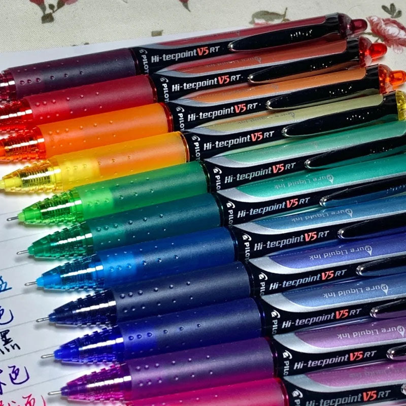 Japan PILOT baccarat V5 neutral pen BXRT-V5 student exam press 0 5 black water pen needle tube signature pen