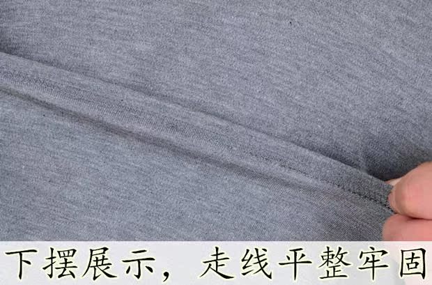 Quần áo cotton nam mùa thu quần dài phù hợp với cổ áo cao cotton đồ lót nhiệt cộng với phân bón XL áo len cotton trung niên đồ bộ